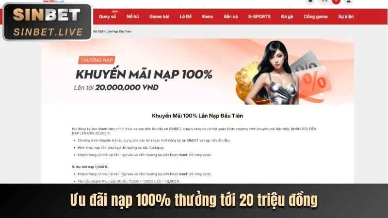 Khuyến mãi nạp tiền lần đầu nn88v